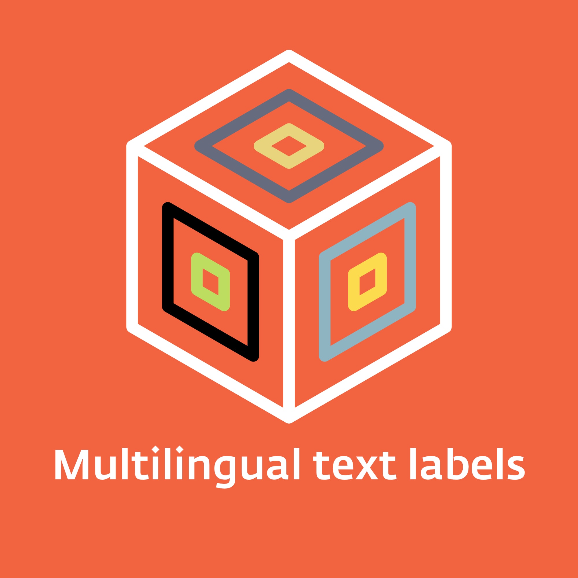 Multilingual text labels